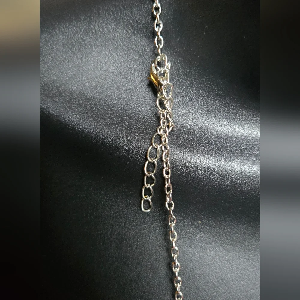 Quartz crystal Silver Celestial Necklace 13"/26" adjustable - Picture 6 of 7